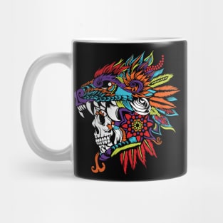 Mexican Aztec Warrior Skull Mug